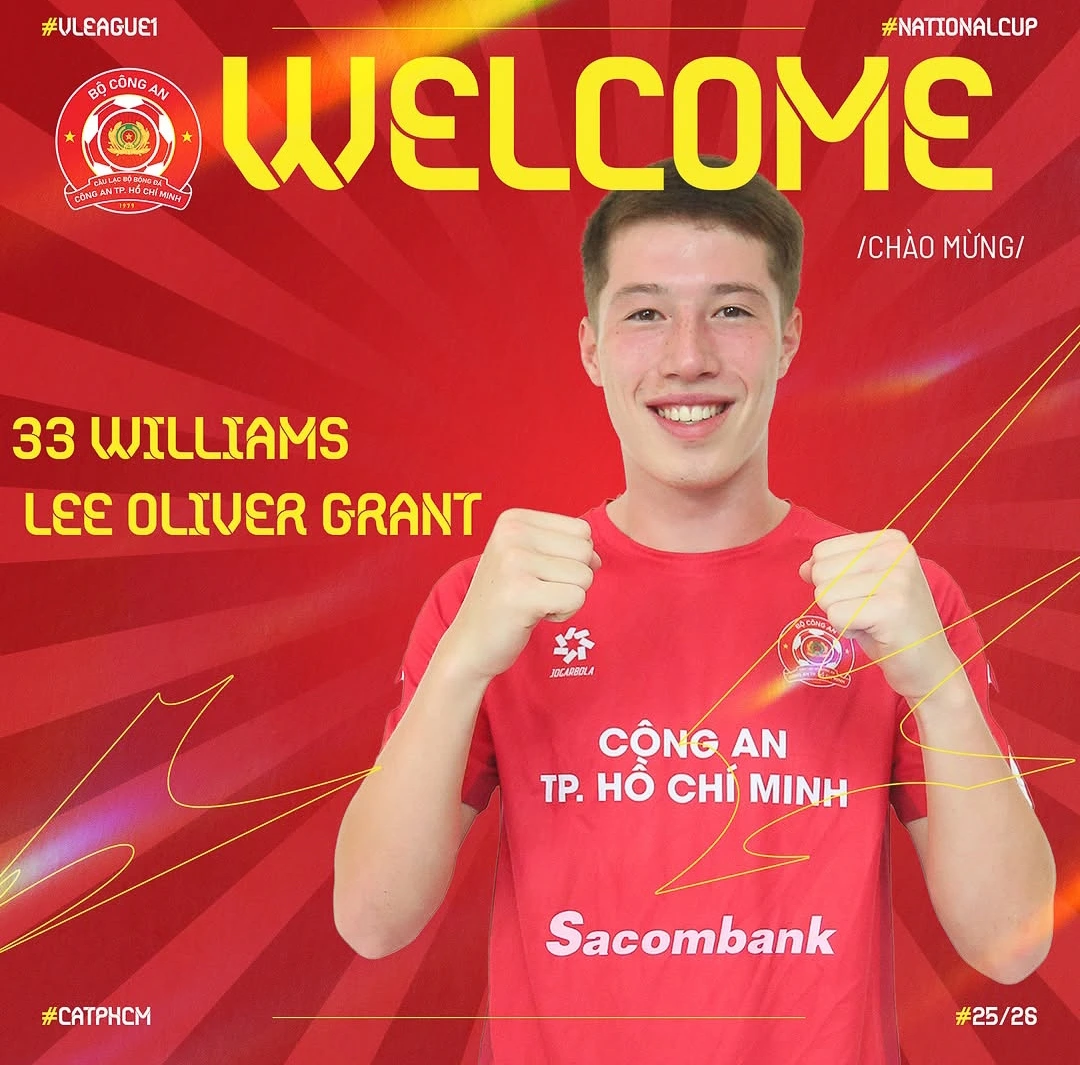 Williams Lee gia nhập CA TP Hồ Chí Minh.