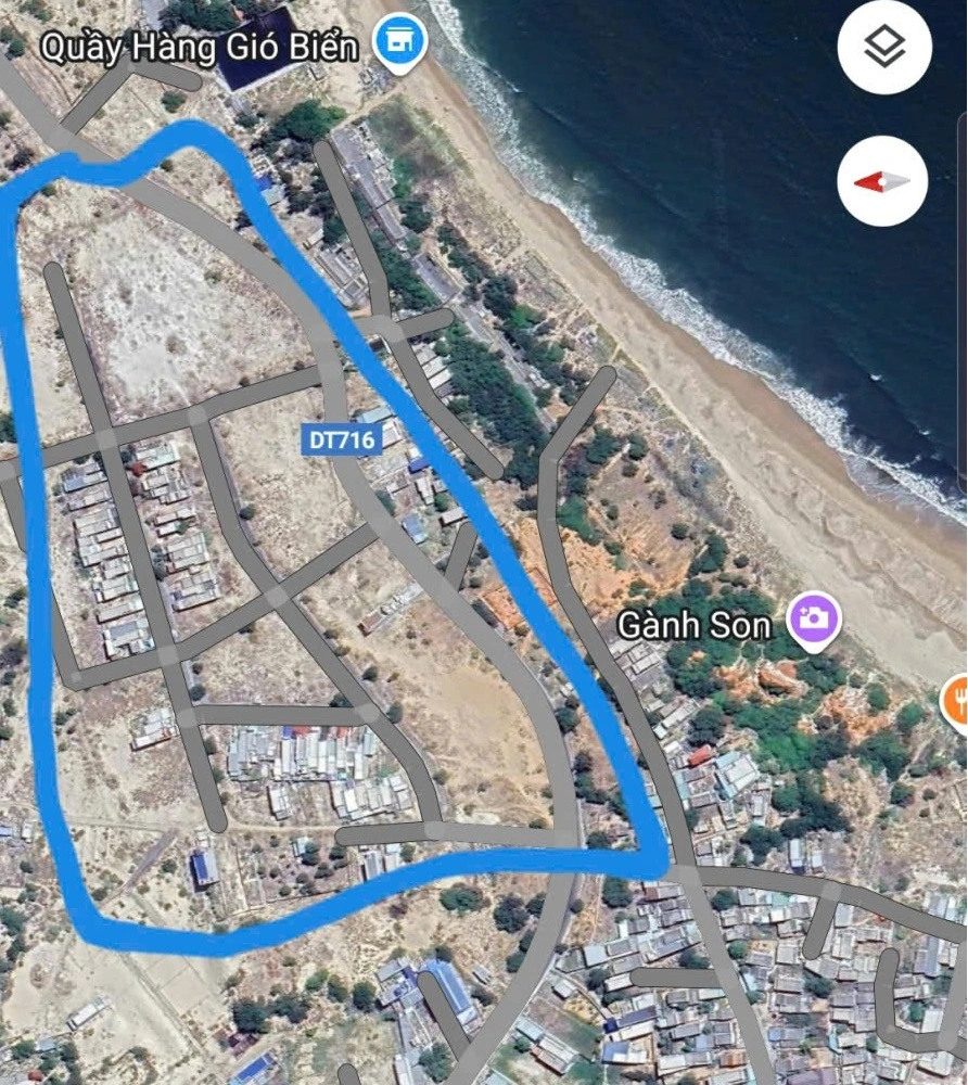 Khu vực triển khai dự án (vùng khoanh màu xanh). Ảnh: Google Maps