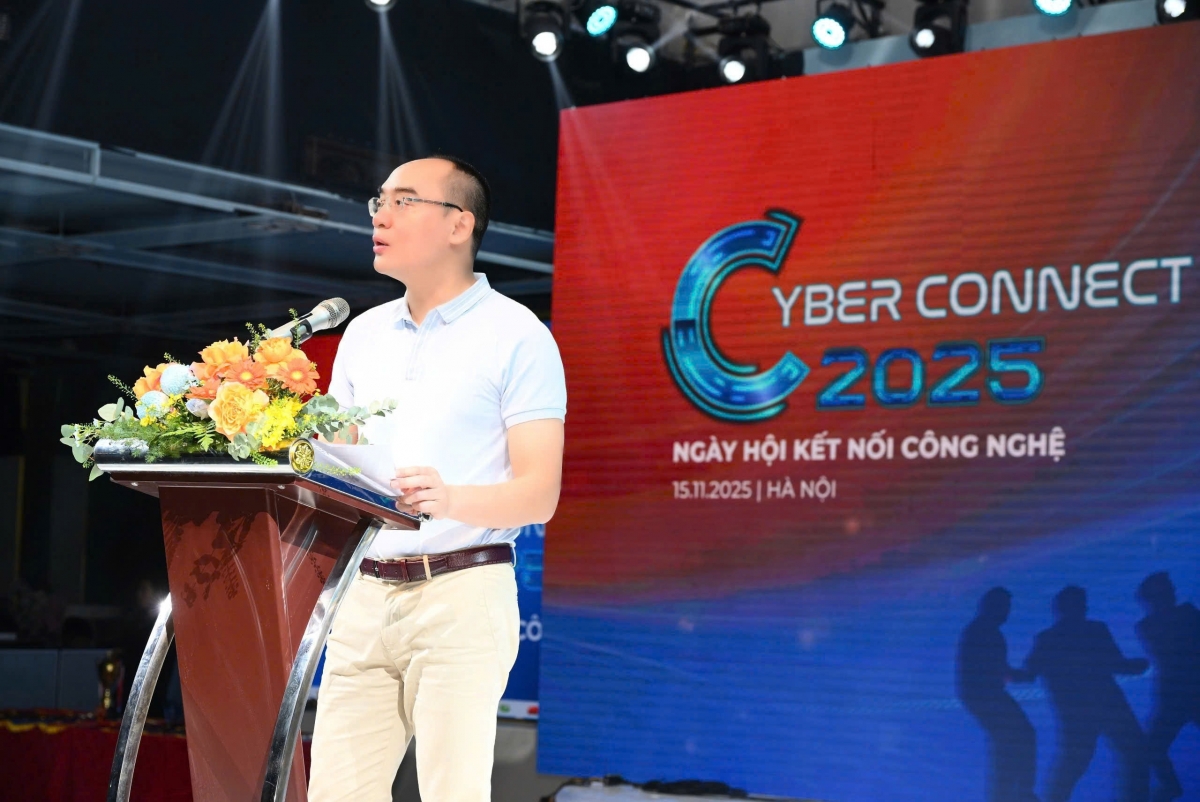 Phó Tổng Kiểm toán nhà nước Bùi Quốc Dũng phát biểu tại Gala vinh danh và trao giải thưởng Cyber Connect 2025