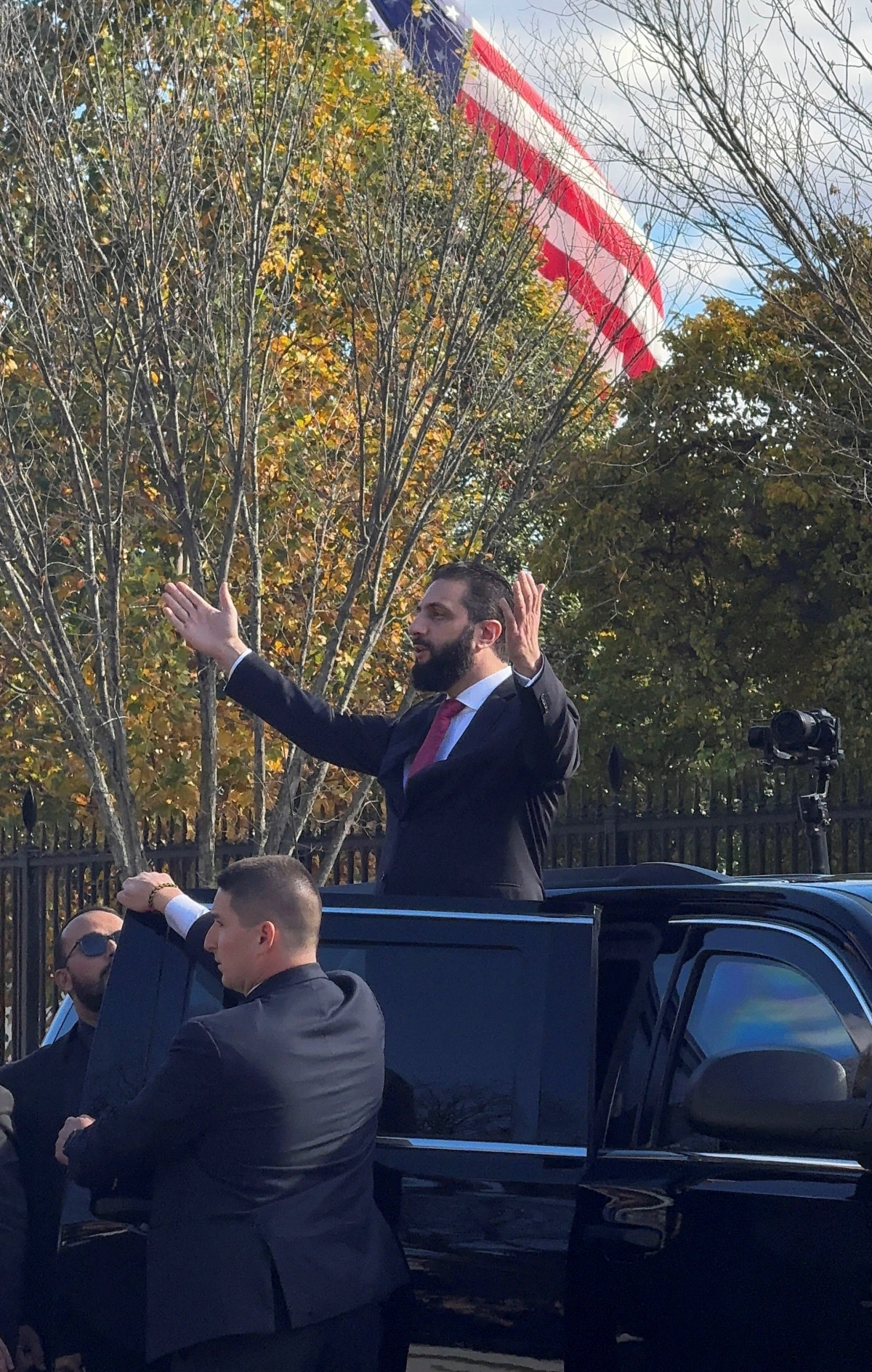 Tổng thống lâm thời Syria Ahmed al-Sharaa thăm Mỹ. Ảnh: Reuters