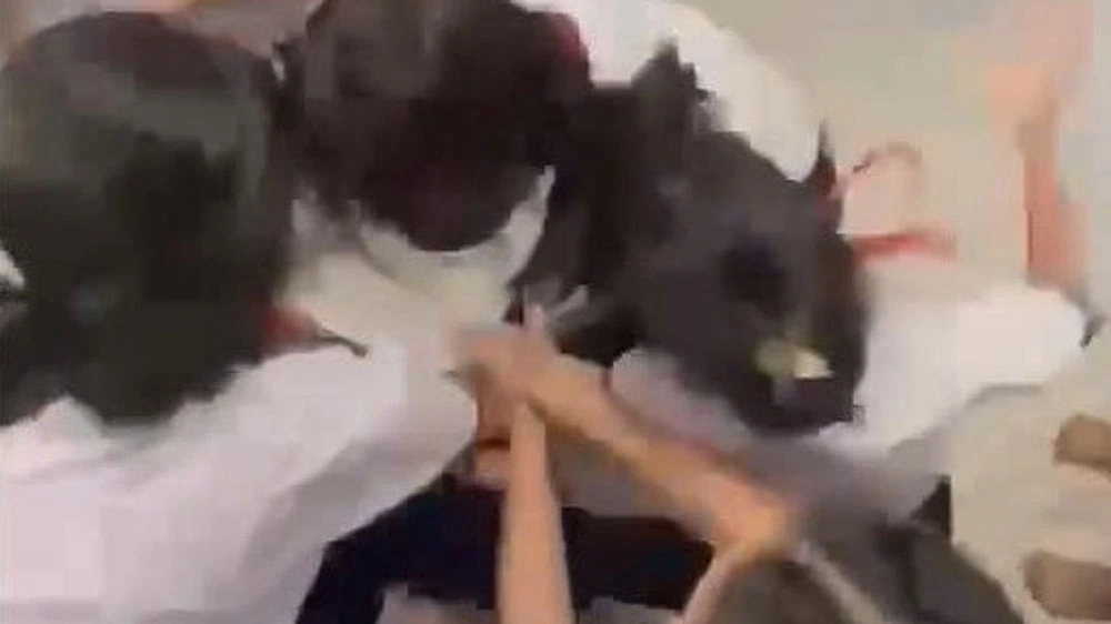 Nữ sinh bị các học sinh khác đánh 