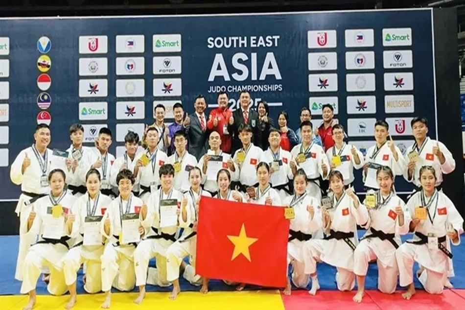 Vietnamese judo team compete in Southeast Asia Judo Championships 2025 held in July. (Image source: Sports Authority of Vietnam)