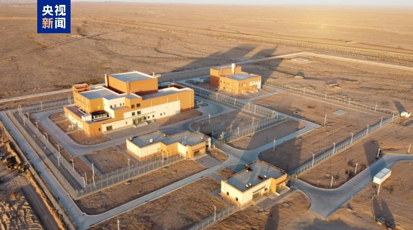 Lò phản ứng hạt nhân muối nóng Thorium được đặt tại tỉnh Cam Túc, Trung Quốc. Ảnh CCTV