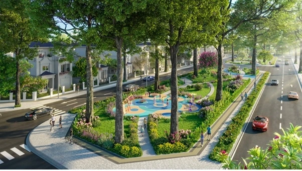 Khu đô thị siêu cao cấp Eurowindow Sport Garden sở hữu công viên, vườn hoa, thảm thực vật đa tầng