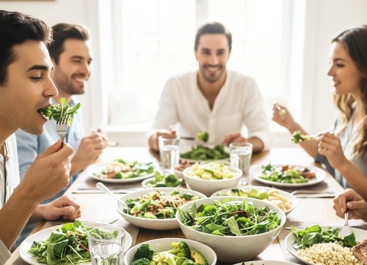 Thói quen ăn rau trước cơm tưởng chừng nhỏ, nhưng lại mang đến nhiều lợi ích cho sức khỏe. (Ảnh minh hoạ)