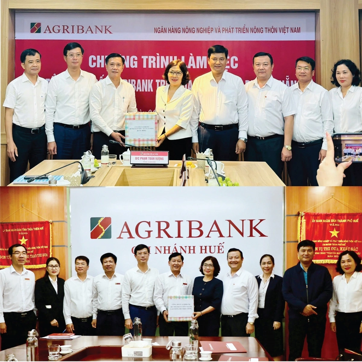 Công đoàn Agribank và đoàn công tác thăm hỏi, động viên và trao quà cho cán bộ, người lao động tại chi nhánh Quảng Nam và chi nhánh Huế