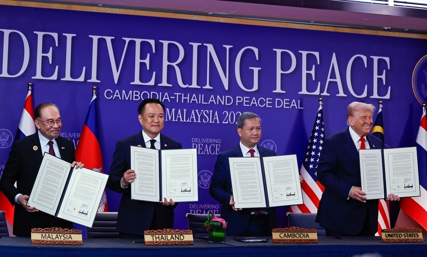 Lễ ký kết Tuyên bố chung về Lộ trình hòa bình Thái Lan - Campuchia vào cuối tháng 10/2025 tại Kuala Lumpur, Malaysia