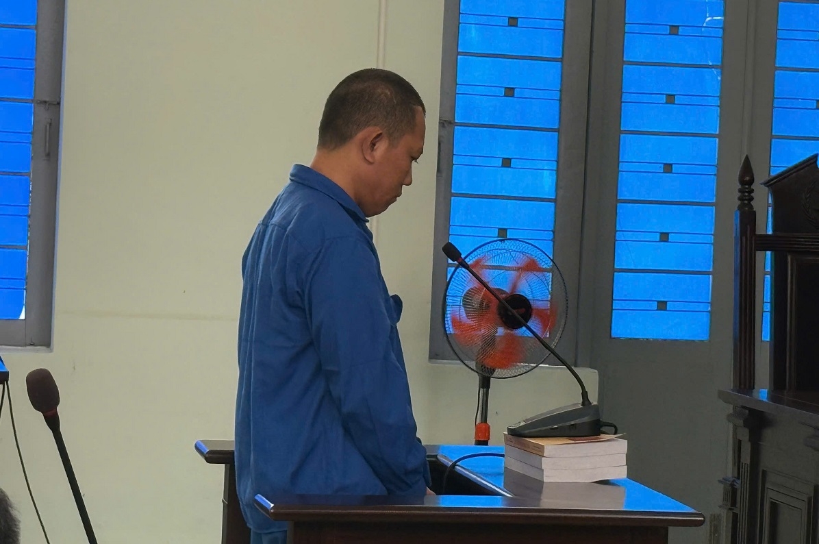 Bị cáo Vũ tại phiên toà