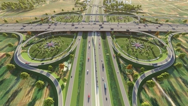A perspective view of Ring Road 4, which will connect with the Olympic sports urban area (Photo: nhandan.vn)