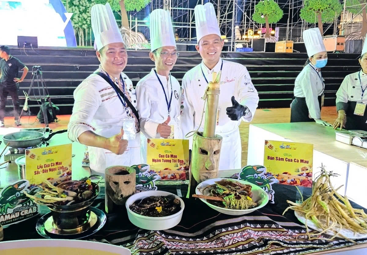 There are also Western-style dishes made from Ca Mau crab.