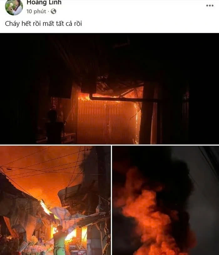 Tiểu thương bị cháy sạch hàng