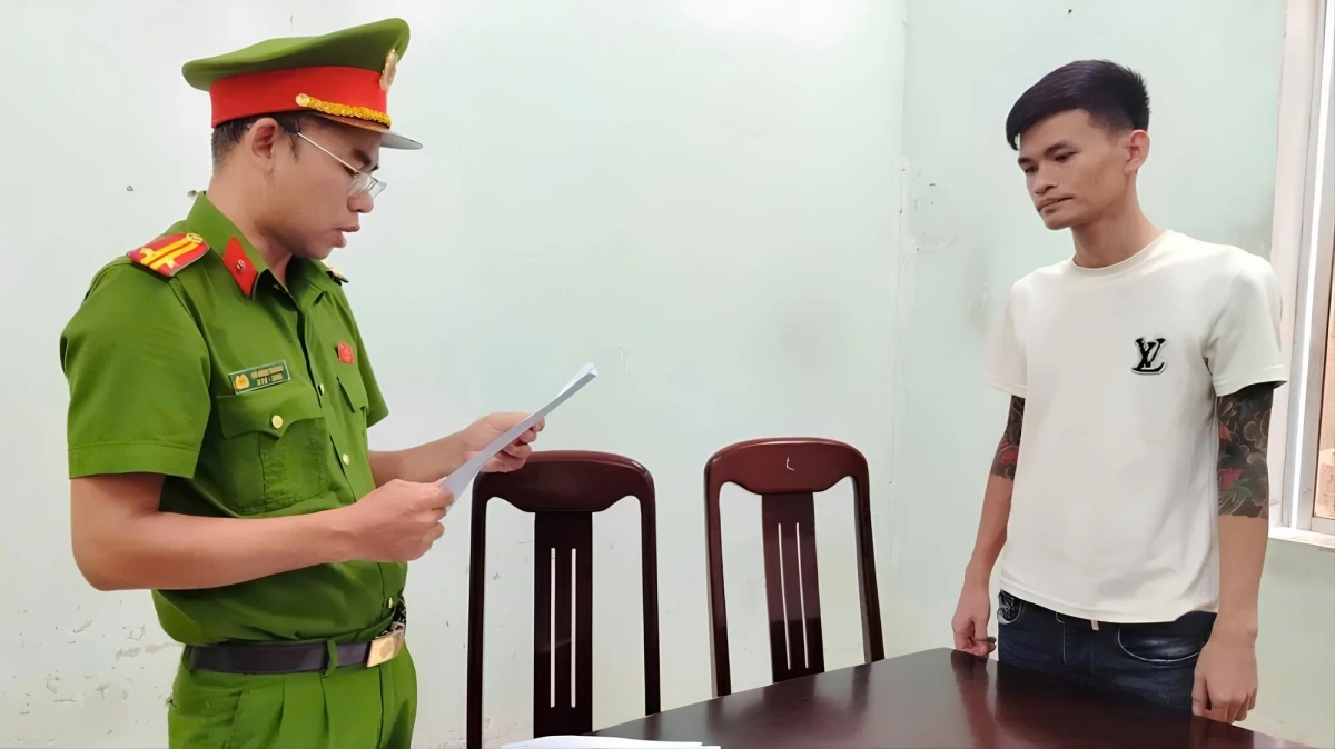 Trần Triệu Qúi tại Cơ quan Công an.