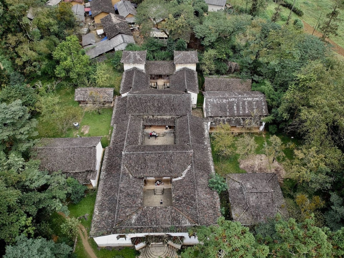 Toàn cảnh khu di tích Nhà Vương chụp từ trên cao. Ảnh:tuyenquang.gov.vn