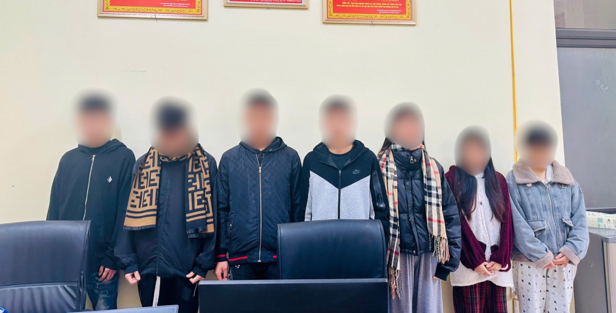 Các đối tượng tại cơ quan công an