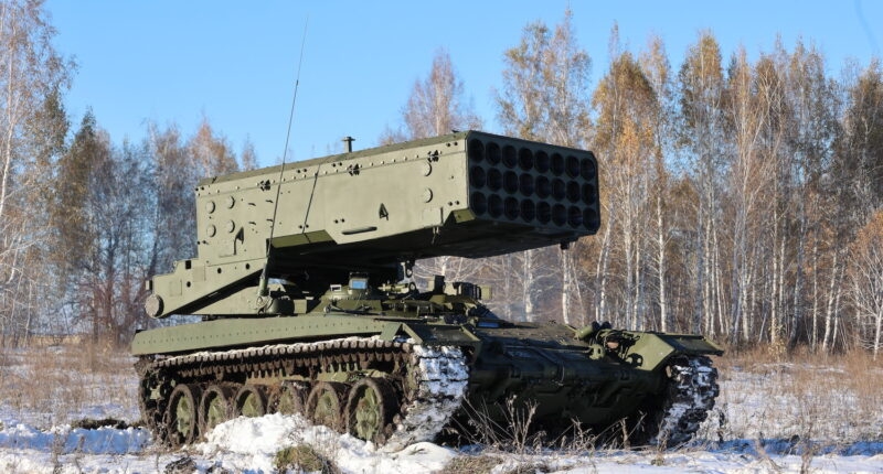 Súng phun lửa hạng nặng TOS-1A Solntsepyok. Nguồn: Rostec