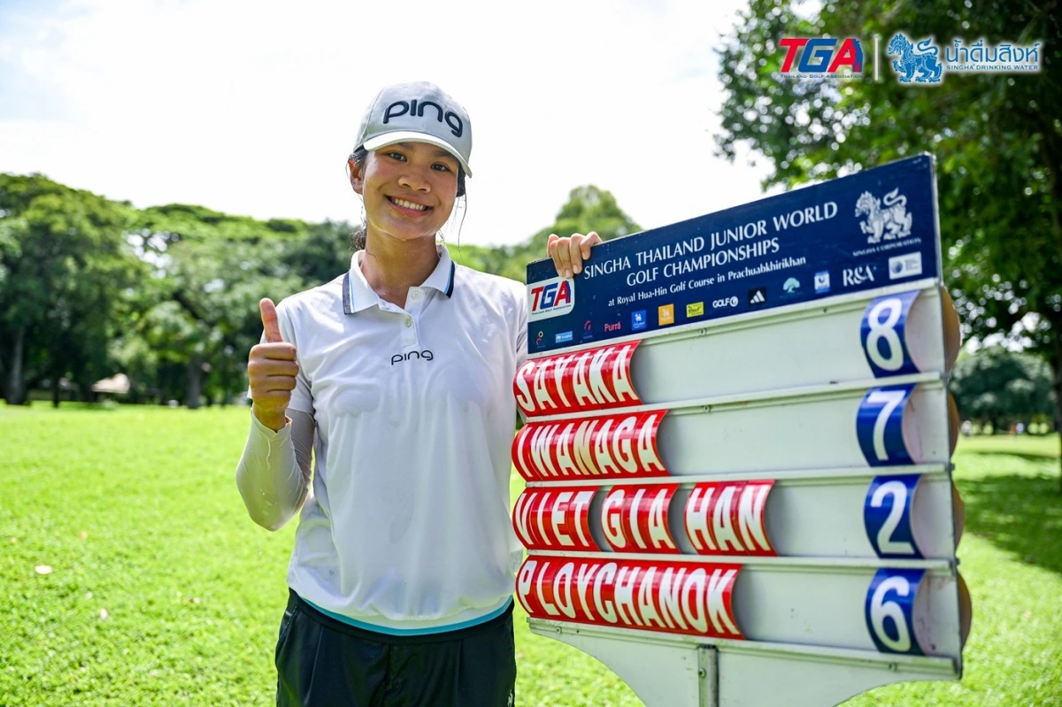 Nguyen Viet Gia Han wins the Girls’ Group B at the Singha Thailand Junior World Golf Championships (Photo: tienphong.vn)