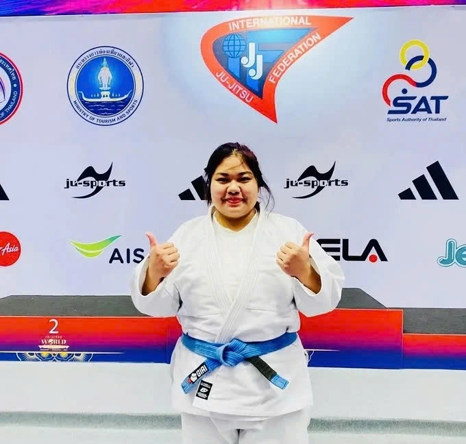Nguyen Thi Thanh Truc bags a silver medal in Jujitsu World Championship 2025 (Photo: sggp.org.vn)