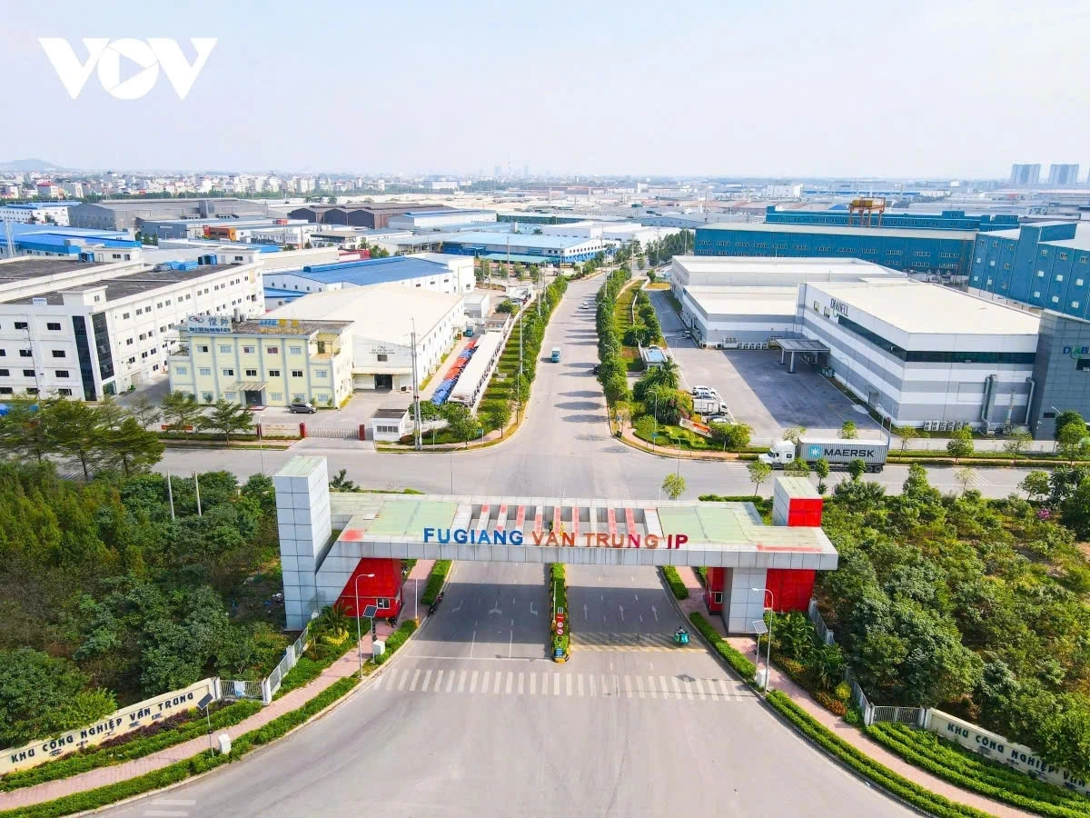 Toàn cảnh trên cao khu công nghiệp tại Bắc Ninh