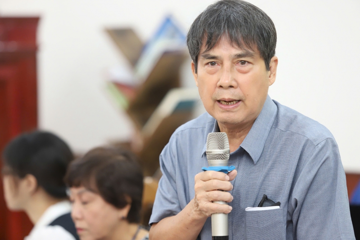 Kiến trúc sư Nguyễn Trường Lưu, Chủ tịch liên hiệp các hội Văn học Nghệ thuật TP.HCM (ảnh: T.B)