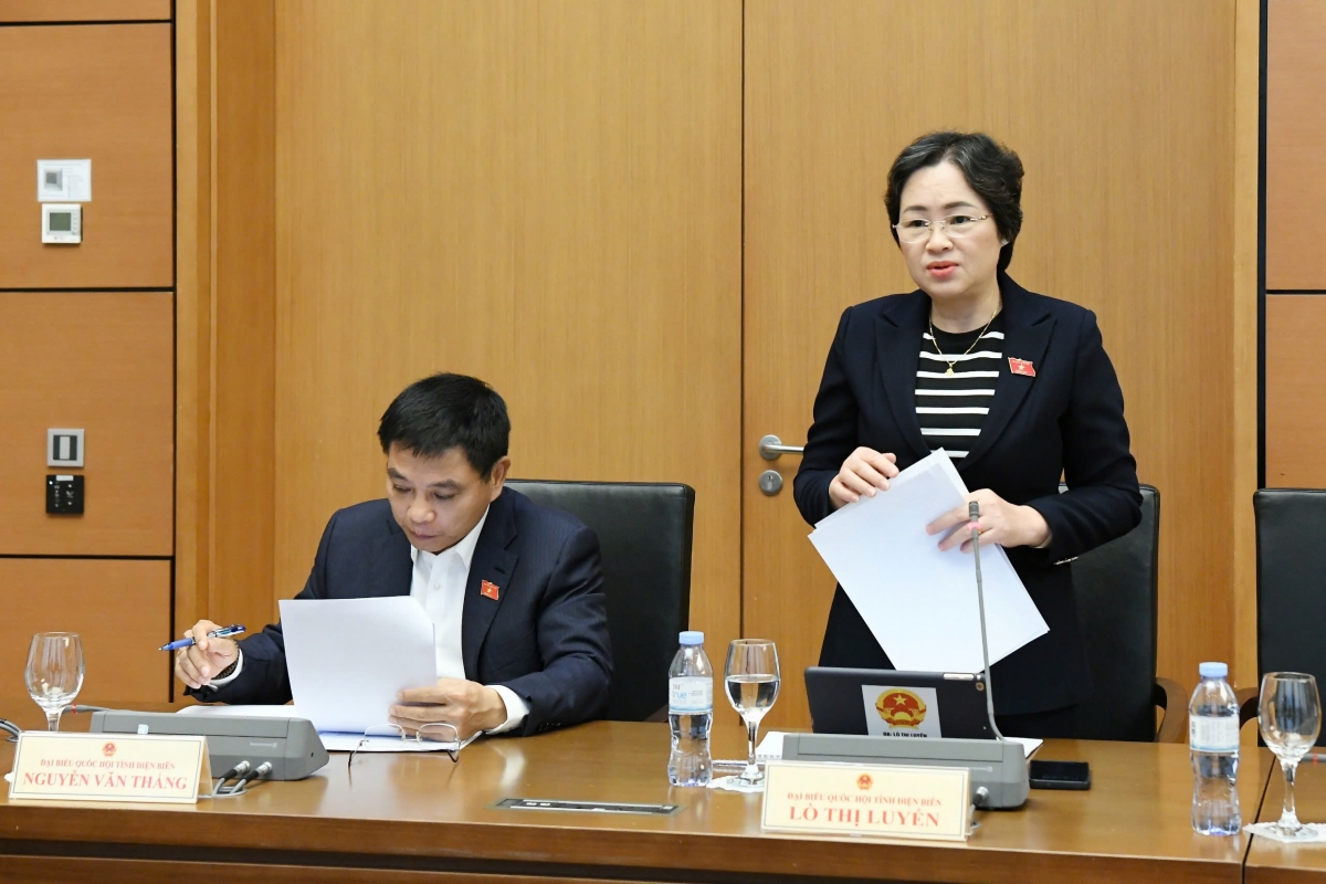 Đại biểu Lò Thị Luyến, đoàn Điện Biên (Ảnh: Quốc hội)