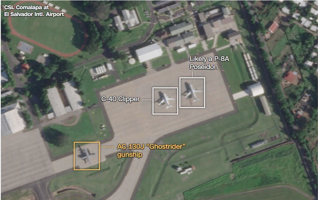 CNN phân tích ảnh vệ tinh của Planet Labs cho thấy máy bay AC-130J xuất hiện tại căn cứ Comalapa ở El Salvador.