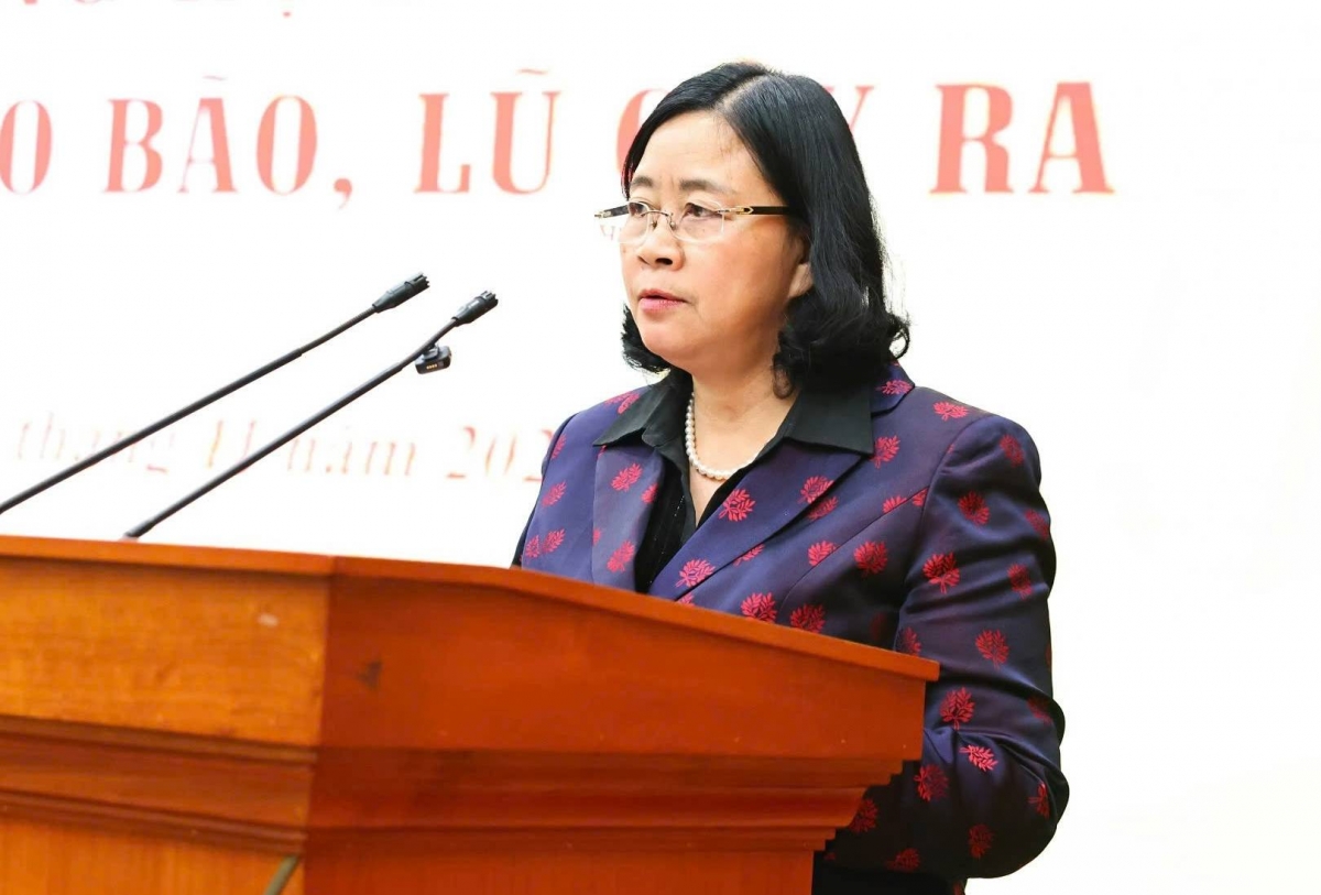 Thay mặt Đoàn Chủ tịch Ủy ban Trung ương MTTQ Việt Nam, Chủ tịch Ủy ban Trung ương MTTQ Việt Nam Bùi Thị Minh Hoài đã đọc lời kêu gọi về vận động ủng hộ đồng bào các tỉnh khu vực miền Trung, Tây Nguyên bị thiệt hại do bão, lũ gây ra.