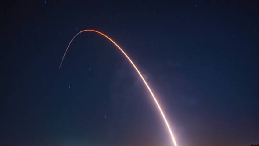 Mỹ phóng tên lửa đạn đạo liên lục địa Minuteman III tại Căn cứ Vandenberg, bang California. Ảnh: Global Look Press