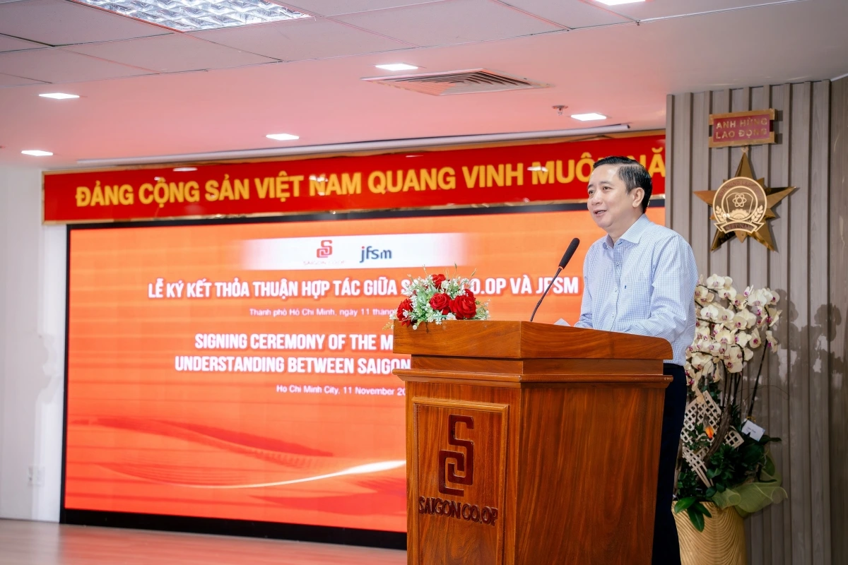 Ông Lê Minh Hải – Phó Giám đốc Sở An toàn Thực phẩm TP.HCM phát biểu tại chương trình