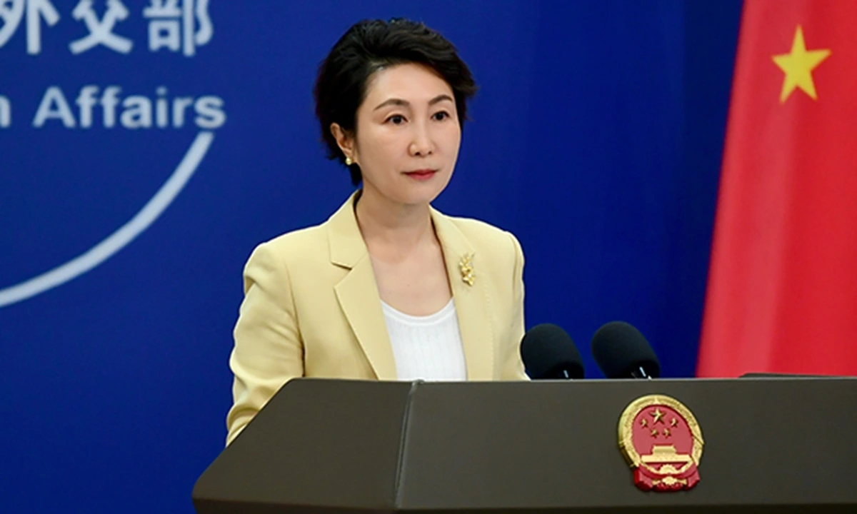 Người phát ngôn Mao Ninh. Ảnh: Bộ Ngoại giao Trung Quốc