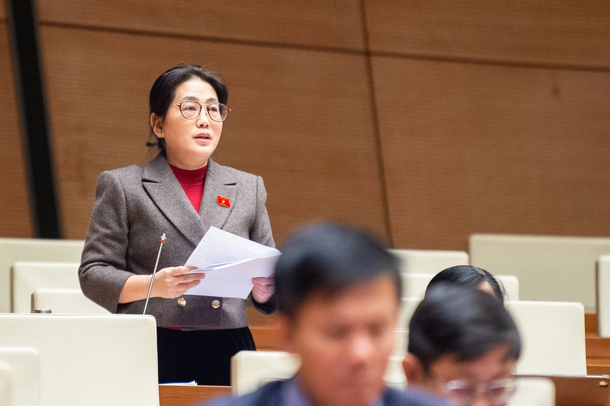 ĐBQH Phan Thị Nguyệt Thu - Hà Tĩnh. Ảnh Quốc hội