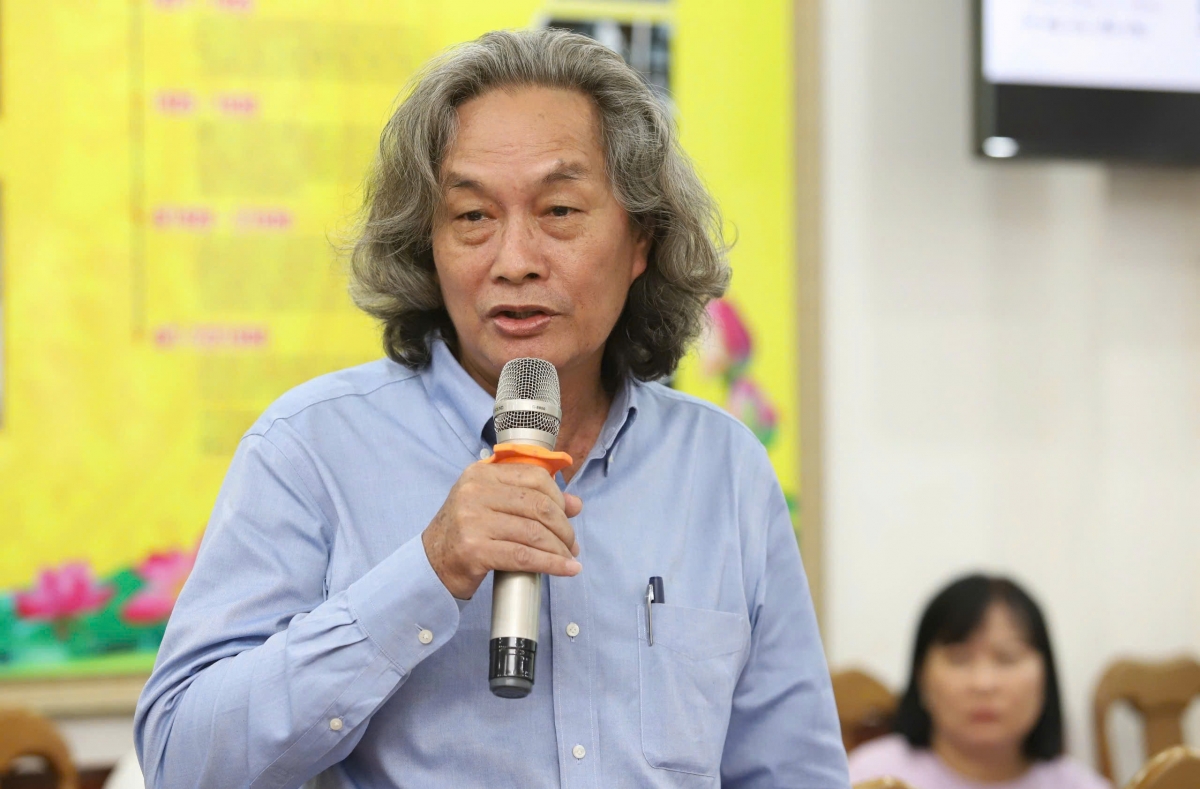 Ông Nguyễn Xuân Tiên, Chủ tịch Hội Mỹ thuật TP.HCM (ảnh: T.B)