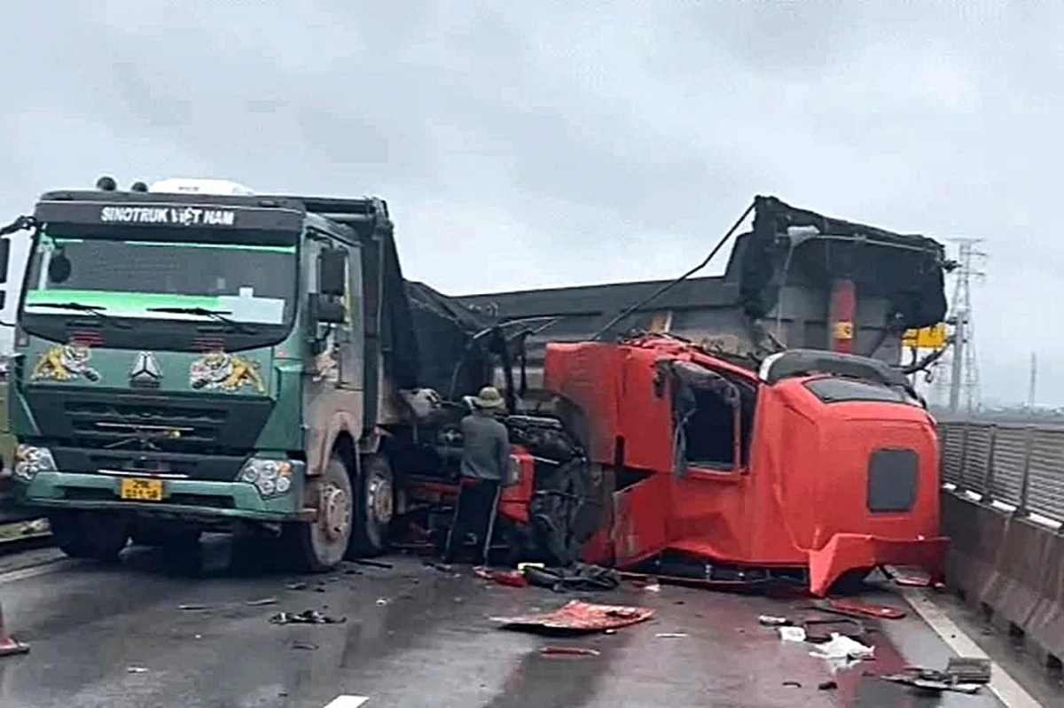 Hiện trường vụ tai nạn.