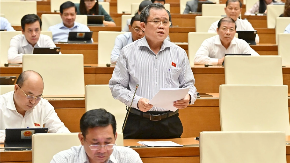 Đại biểu Nguyễn Tâm Hùng (TP Hồ Chí Minh) góp ý về nghĩa vụ của hãng hàng không khi chậm, hủy hoặc từ chối vận chuyển.