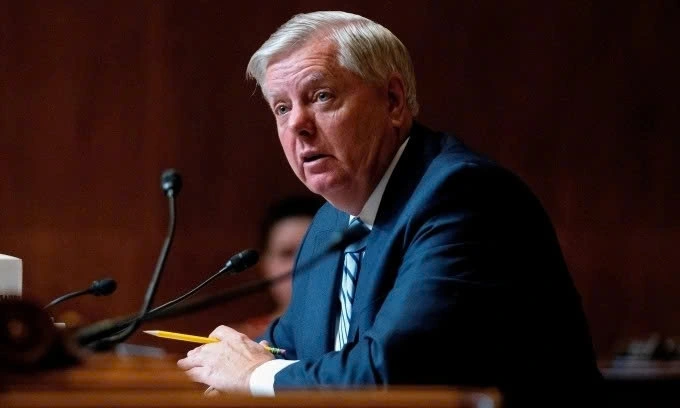 Thượng nghị sĩ Mỹ Lindsey Graham tại Washington hồi tháng 4/2022. (Ảnh: Reuters)