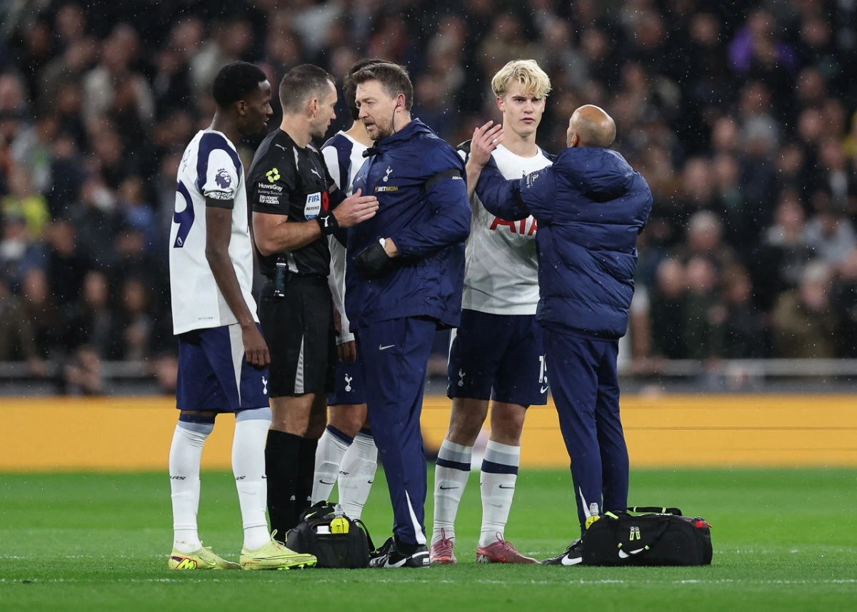 Bergvall sớm phải rời sân vì chấn thương (Ảnh: Reuters)