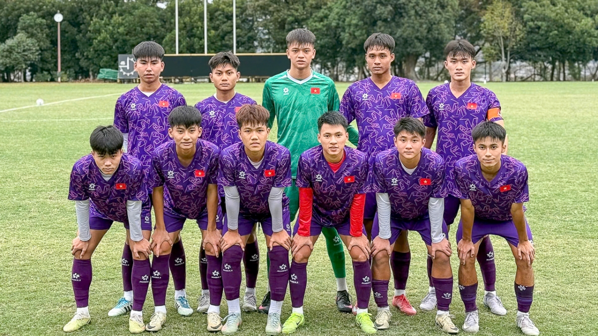 U17 Việt Nam có trận đấu thứ ba trong chuyến tập huấn Nhật Bản (Ảnh: VFF)