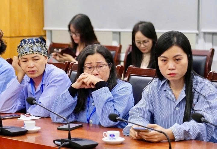 Người bệnh ung thư là giáo viên dự buổi gặp mặt tại Bệnh viện K. (Ảnh: BVCC)