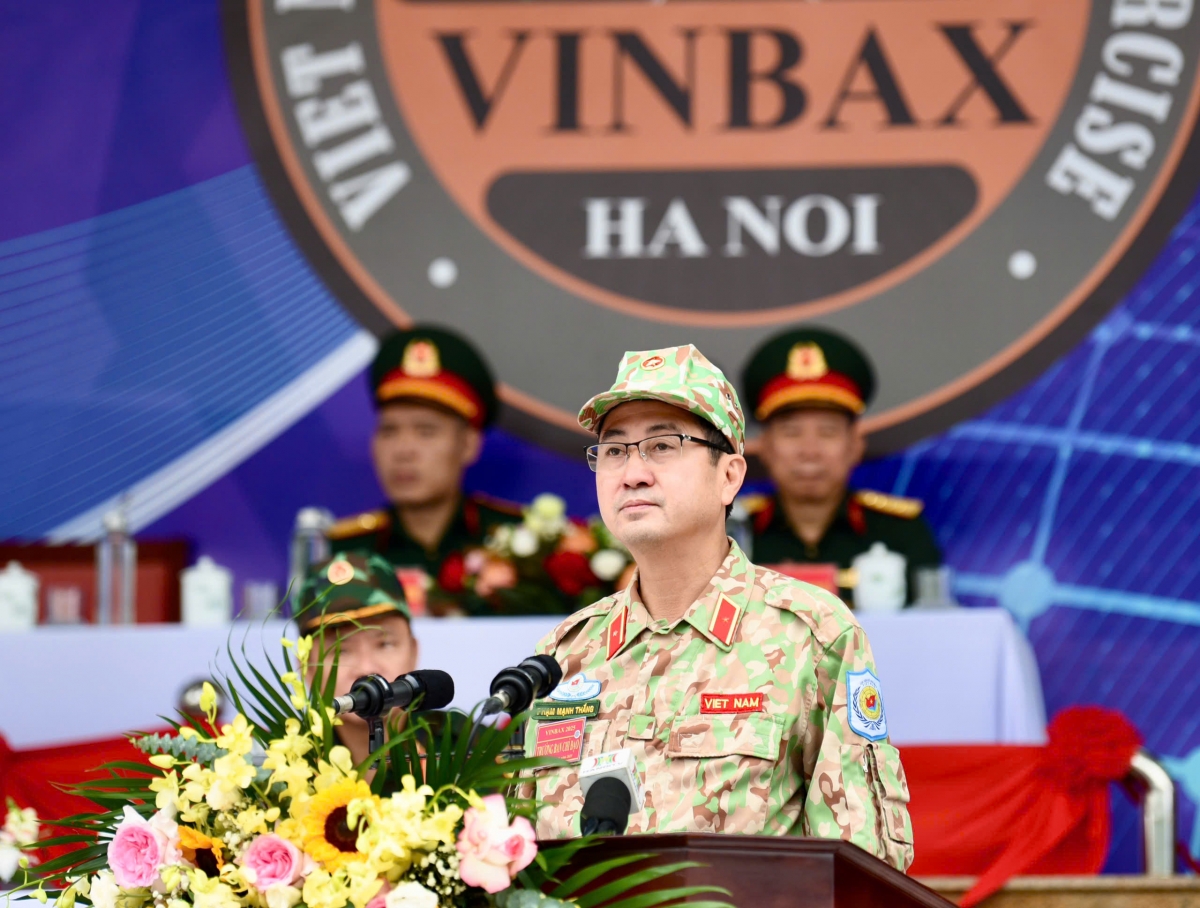 Thiếu tướng Phạm Mạnh Thắng, Cục trưởng Cục Gìn giữ hòa bình Việt Nam phát biểu