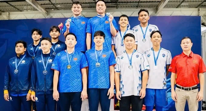 Vietnamese finswimmers grab 31 golds, taking the lead at SEA Championship. (Image source of the organisers)
