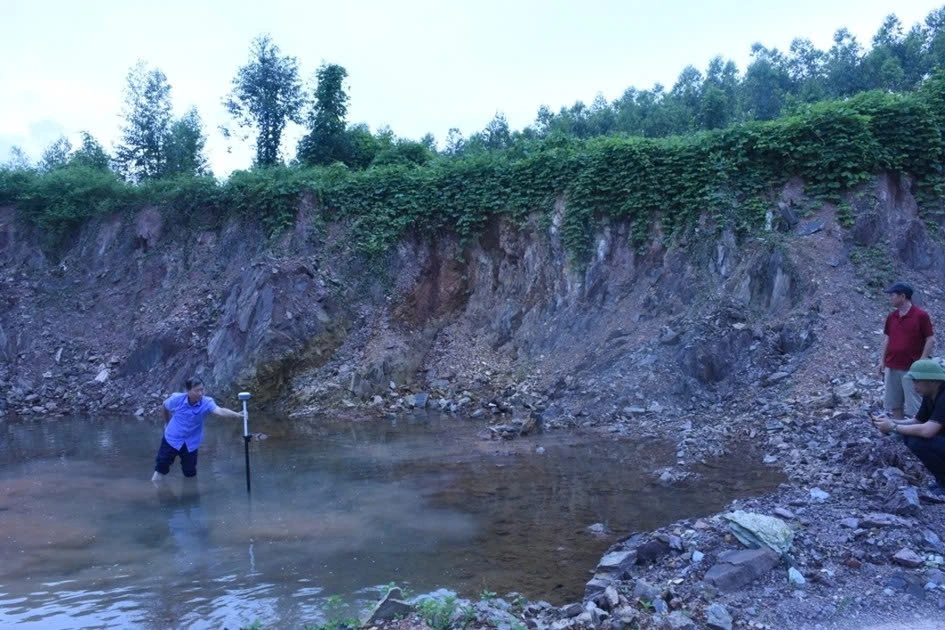 Hiện trường khu vực khai thác trái phép