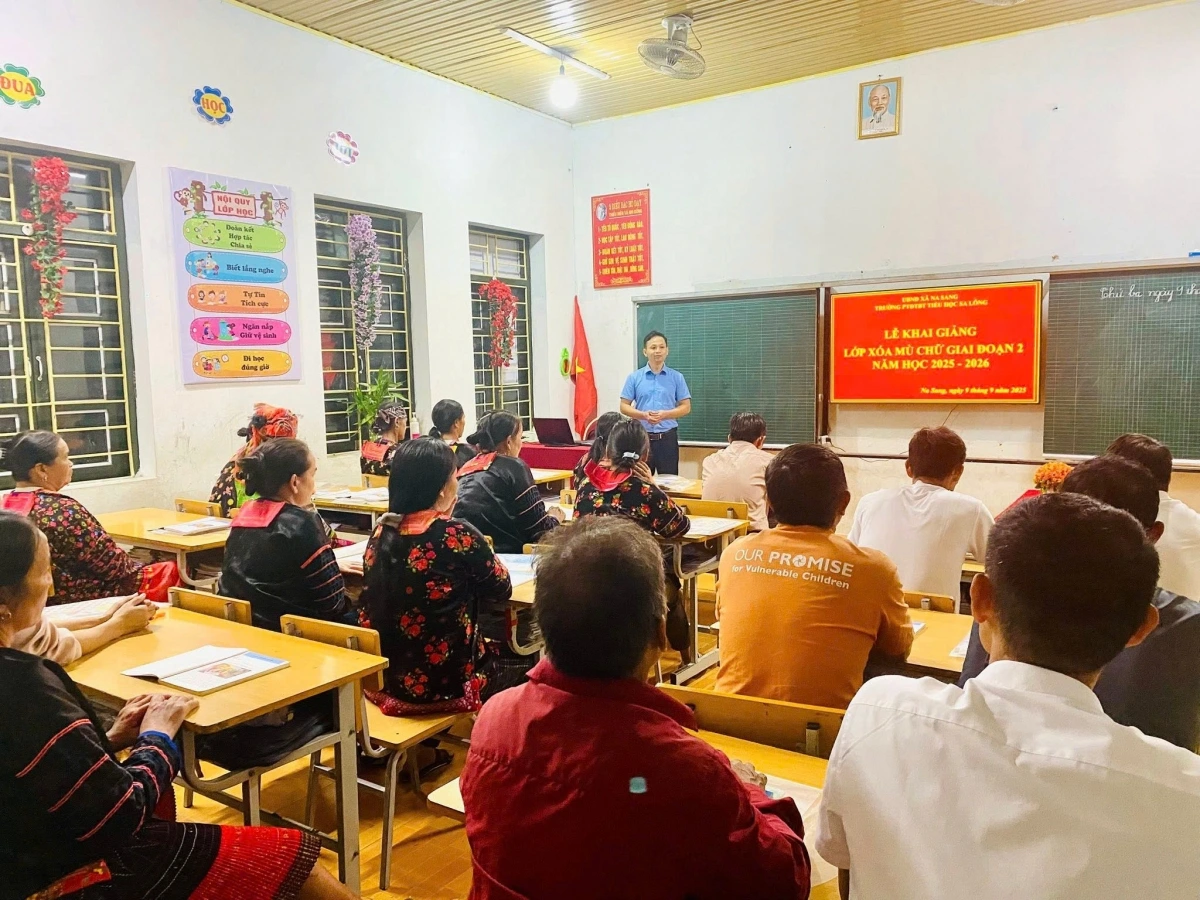 Điện Biên tiếp tục duy trì chuẩn xóa mù chữ mức độ 2, với hơn 97% người trong độ tuổi 15-60 biết chữ