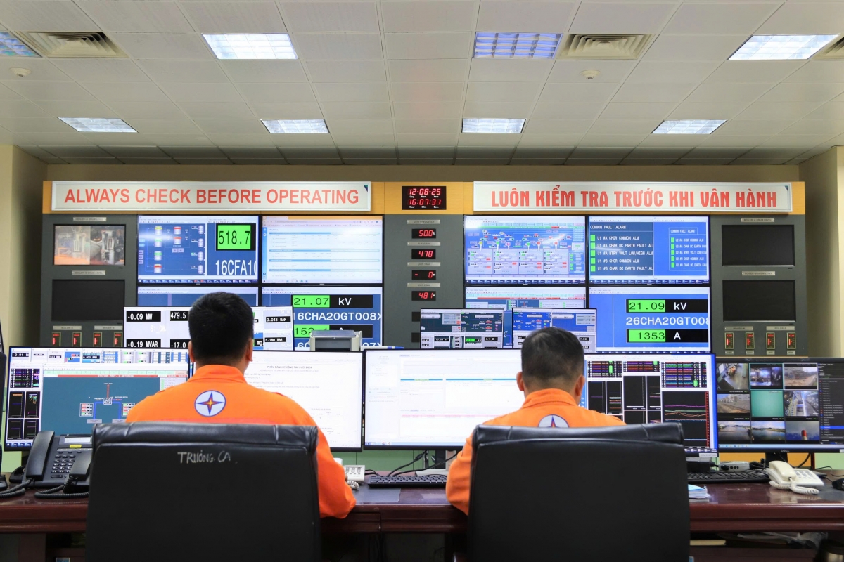 Phòng điều khiển trung tâm Nhà máy Nhiệt điện Mông Dương 1