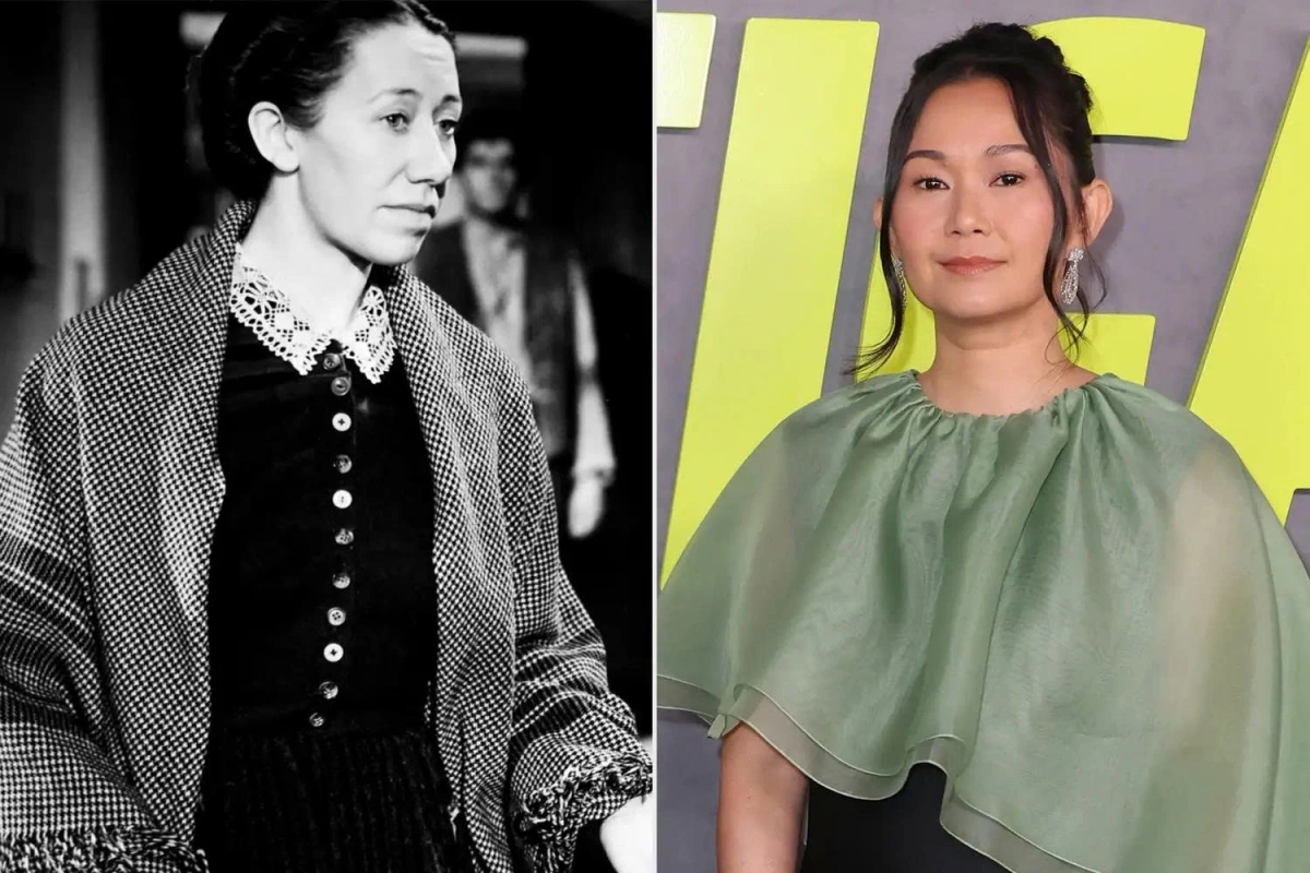 Flora Robson trong 'Đồi gió hú' (1939) và Hong Chau tham dự buổi ra mắt phim 'Những kẻ chủ mưu' năm 2024.