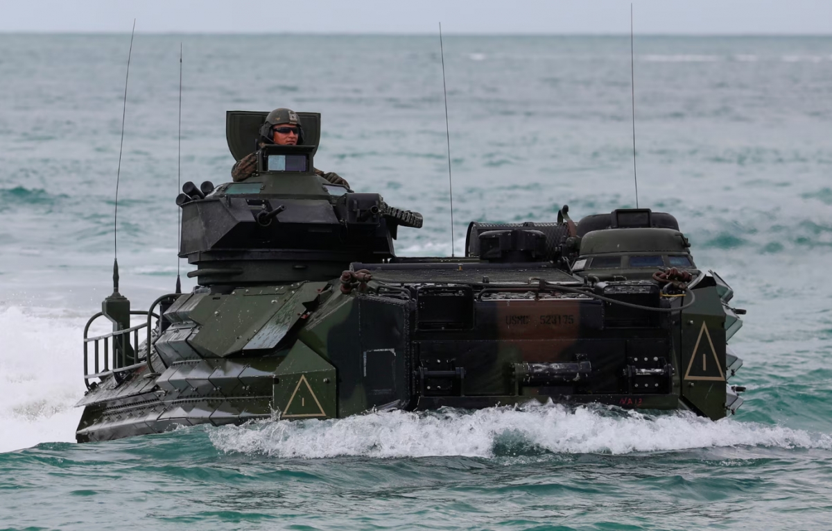 Một xe tăng tham gia tập trận Hổ Mang Vàng năm 2020. Ảnh minh họa: Reuters