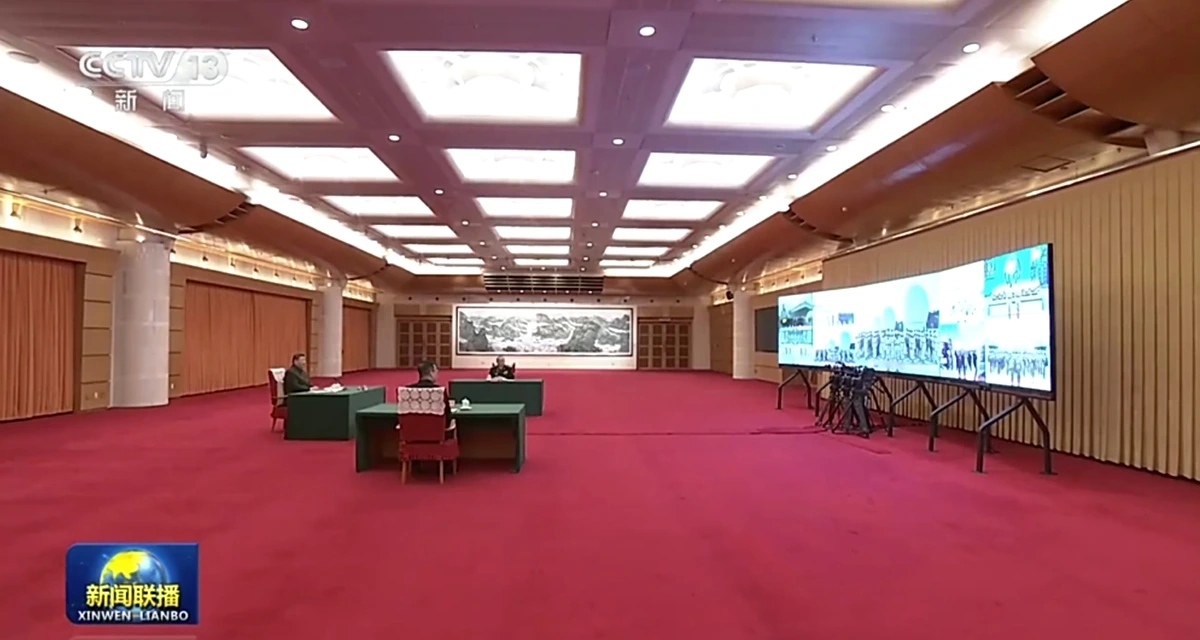 Hình ảnh buổi nói chuyện trên bản tin CCTV tối 11/2