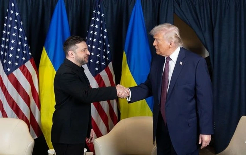 Tổng thống Ukraine Volodymyr Zelenskyy và Tổng thống Mỹ Donald Trump. Ảnh: Văn phòng Tổng thống Ukraine