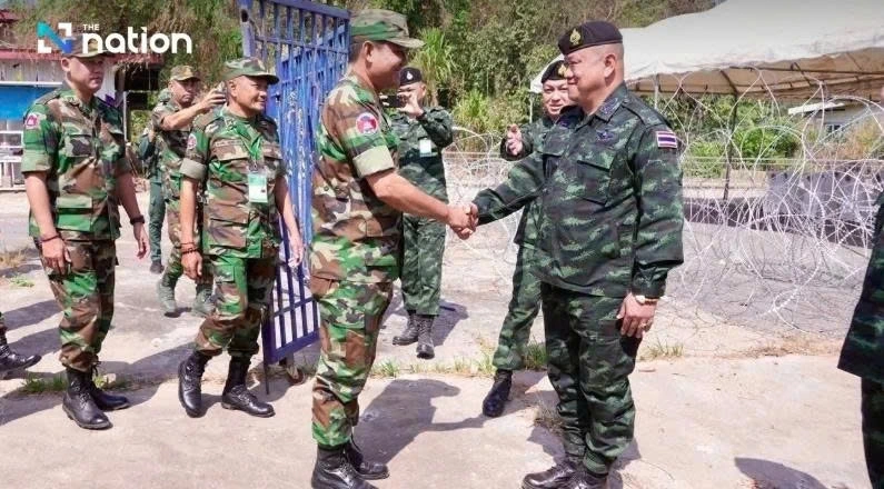 Cuộc họp Ủy ban biên giới khu vực (RBC) giữa Ban thư ký Quân khu 2 của Thái Lan và Ban thư ký Quân khu 4 của Campuchia ngày 2/2. Nguồn: The Nation