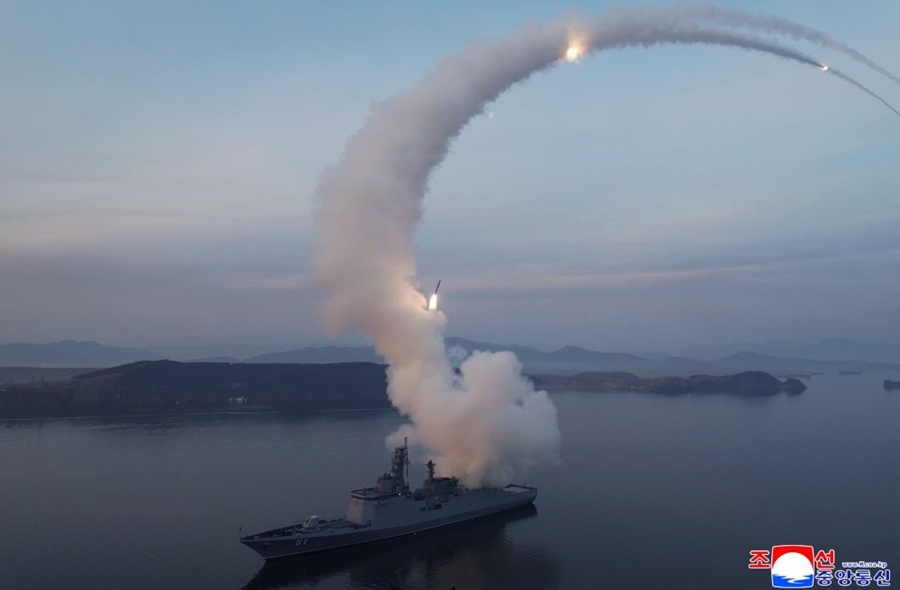 Hình ảnh vụ phóng tên lửa hành trình chiến lược của Triều Tiên ngày 10/03. Ảnh: KCNA