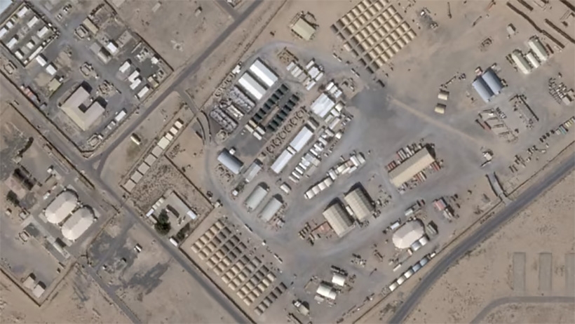 Một khu vực bị tấn công ở Kuwait. Ảnh: Planet Labs Pbc/Reuters