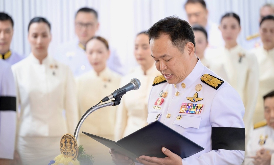 Tân Thủ tướng Anutin Charnvirakul tiếp nhận sắc phong của Nhà Vua Thái Lan hôm 20/3/2026. Ảnh: Chính phủ Thái Lan